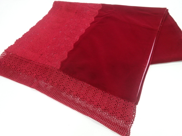 ビロードレース花模様ショール